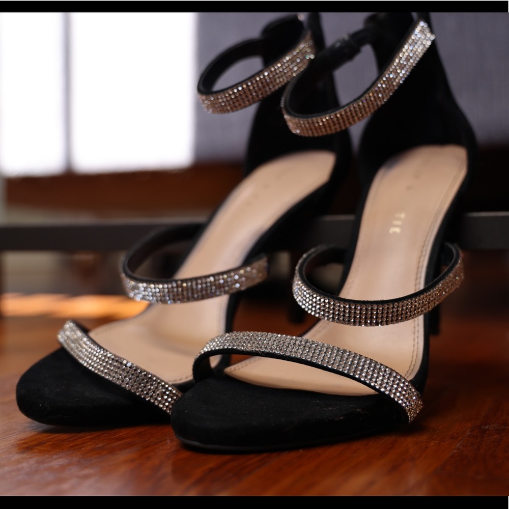 Black stiletto heels